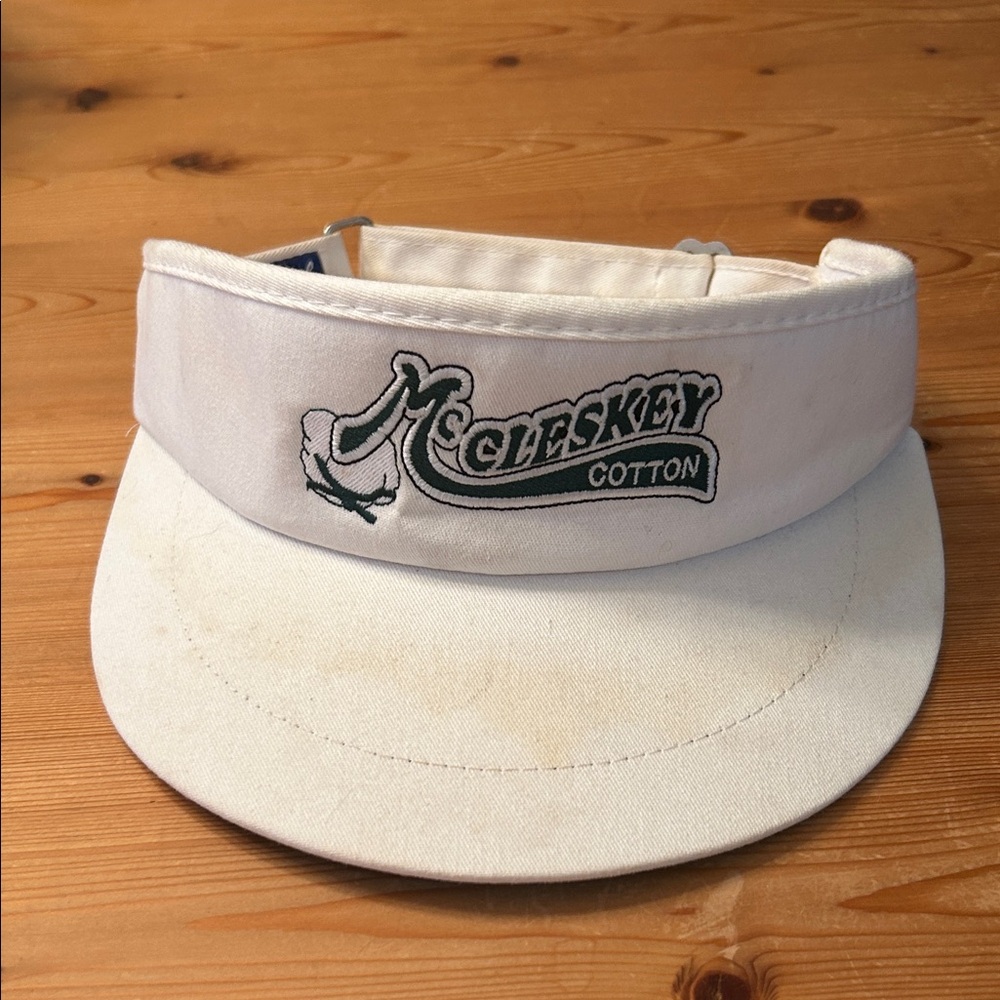 McCleskey Cotton White Visor Hat